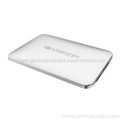 4,000mAh Metal Power Bank with Dual USB Ports